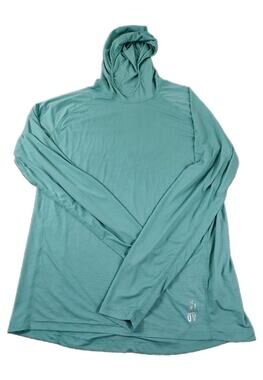 Outdoor Vitals Altitude Hoodie Men's L Turquoise LS Sun Shirt Hiking Lightweight